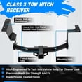 thumbnail image 2 of Kojem Trailer Hitch 2-Inch Receiver for 2007 2008 2009 2010 2011 Honda CRV CR-V Class 3 Tow Hitch, 2 of 12