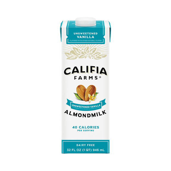 Califia Farms Unsweetened Vanilla Almond Milk 32 Fluid Ounces