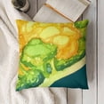 thumbnail image 3 of YINGXI  Summer Style Pillow Covers Oil Painting Green Succulent Cactus Yellow Flower Throw Pillow Case Cotton Linen Cushion Cases  18x18in, 3 of 5
