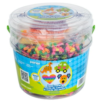 Perler Bead Mania Fused Bead Activity Bucket, Ages 6 and up, 8505 Pieces, Craft Kit