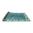 thumbnail image 2 of Ahgly Company Indoor Round Oriental Light Blue Traditional Area Rugs, 8' Round, 2 of 4