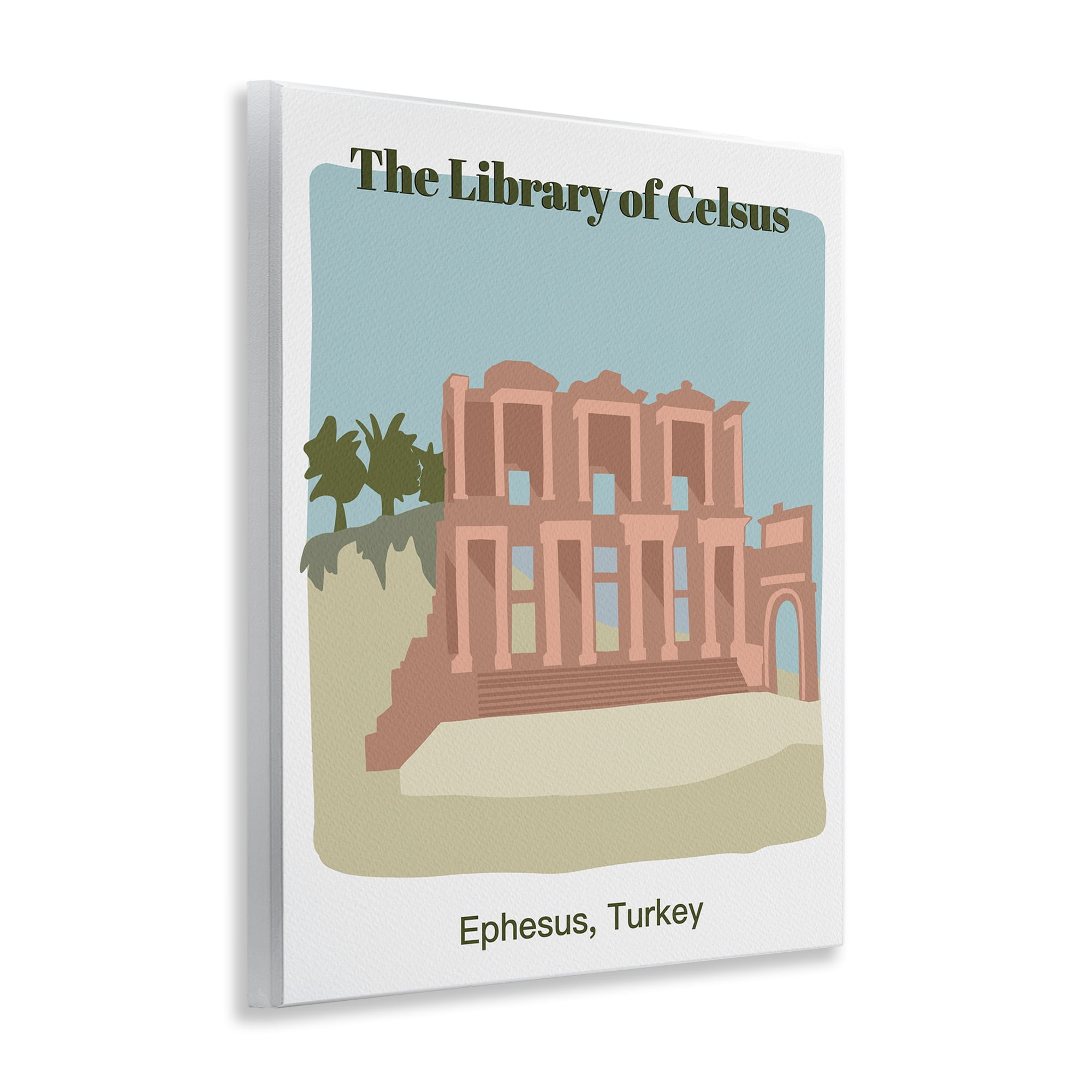 Stupell Industries Library Of Celcus Architecture Town & City Painting Unframed Art Print Wall Art, 11 x 14
