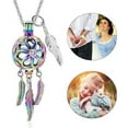 thumbnail image 6 of Cremation Jewelry Dream Catcher Urn Necklace for Ashes for Women Men Feather with Angel Wing Keepsake Memories Hollow Urn Pendant for Human Pet Ashes, 6 of 7