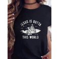 thumbnail image 1 of Sarcastic Easter Print Ladies T-Shirts Ladies Easter Gifts For All Seasons Round Neck Tops, 1 of 7