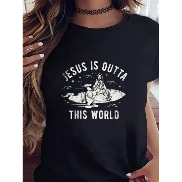 Camisetas para mujer con estampado sarcástico de Pascua. Regalos de Pascua para mujer para todas las estaciones. Camisetas de cuello redondo. Camiseta deportiva de ocio.