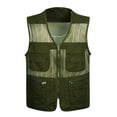 thumbnail image 1 of Lilgiuy Men's Mesh Sports Vest Loose Breathable Quick-drying Vest Jackets for Fishing Mountaineering Tooling Army Green, 1 of 4