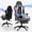 Black, variant on Mr IRONSTONE Gaming Chair with Bluetooth Speakers and RGB LED Lights, Ergonomic Massage Computer Chair with 3D Armrests and Footrest, Pink/White