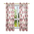 thumbnail image 7 of Yayeee Window Curtains Light Filtering 63"x42" Grommet Panel Pair Home Living Room Decor, Cherries Pattern, 7 of 7