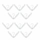 thumbnail image 1 of Percha plegable de viaje, estante de secado mágico portátil, estante de secado antideslizante para el hogar, estante colgante a prueba de viento (10 perchas plegables blancas), 1 of 4