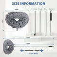 thumbnail image 5 of Vislone Reusble Microfiber Ceiling Fan Duster with 13" to 49.7" Extendable Handle Pole, Gray, 5 of 8