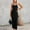Black summer dresses, variant on pimelu Dresses for Women Formal Dresses for Women Party Club Spaghetti Strap Knitted Bodycon Dress Summer Casual Solid Sleeveless Round Neck Womens Long Sundresses