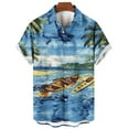 thumbnail image 3 of ZCFZJW Men's Hawaiian Shirt Big and Tall Regular Fit Casual Summer Short Sleeve Floral Button Down Graphic T-Shirts Tropical Holiday Beach Shirts Tops Multicolor#03 XXL, 3 of 3