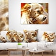 thumbnail image 4 of Designart Glowing Brown Dog Head - Animal Throw Pillow - 12x20, 4 of 5