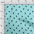thumbnail image 2 of oneOone Cotton Flex Aqua Blue Fabric Ocean Shark Swimming Sewing Material Print Fabric By The Yard 40 Inch Wide, 2 of 4