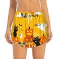 thumbnail image 4 of Lsque Happy Halloween1 Printed Women's Running Shorts with Liner Pockets,Elastic Quick Dry Workout Athletic Gym Yoga Shorts,Womens High Waist Shorts-X-Large, 4 of 9