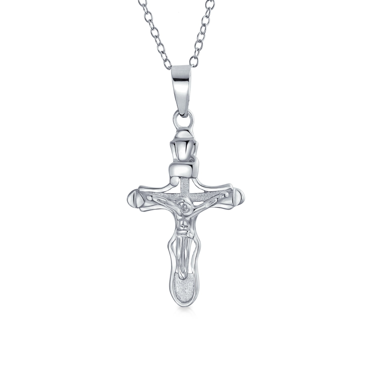 Religious Jewelry Vintage Sun Moon Necklace Cross Pendant Christ Jesus Necklaces 