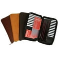 thumbnail image 4 of Genuine Leather Zip Around Credit Card Organizer Wallet with ID Window 729 CF, 4 of 5