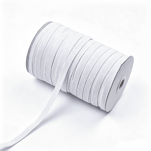qiqianshu Elastic Band for Sewing, High Elasticity Flat Braided Cord for Waistbands, Luggage Straps, Home Textiles, and DIY Projects