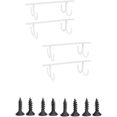 thumbnail image 1 of SURJDE Coffee Mugs Hooks Under Cabinet Coffee Cups Hanging Racks Under Shelf Coffee Mugs Holder with 16 Hooks Utensils Display Hanger for Kitchen Counter Organizer,White, 1 of 7