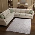 thumbnail image 2 of HomeRoots 673143 8 x 10 ft. Lavender & Ivory Damask Washable Machine Made Rectangle Area Rug with UV Protection, 2 of 9