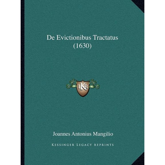 De Evictionibus Tractatus (1630) (Paperback)