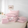 thumbnail image 6 of Homewish Starry Sky Boy Girl Twin Bedding Sets 7-Piece,Pink White Bedding Comforter Set Microfiber,Dreamy Princess Breathable Sheet Sets,Ultra Soft Home Decor,Reversible, 6 of 8