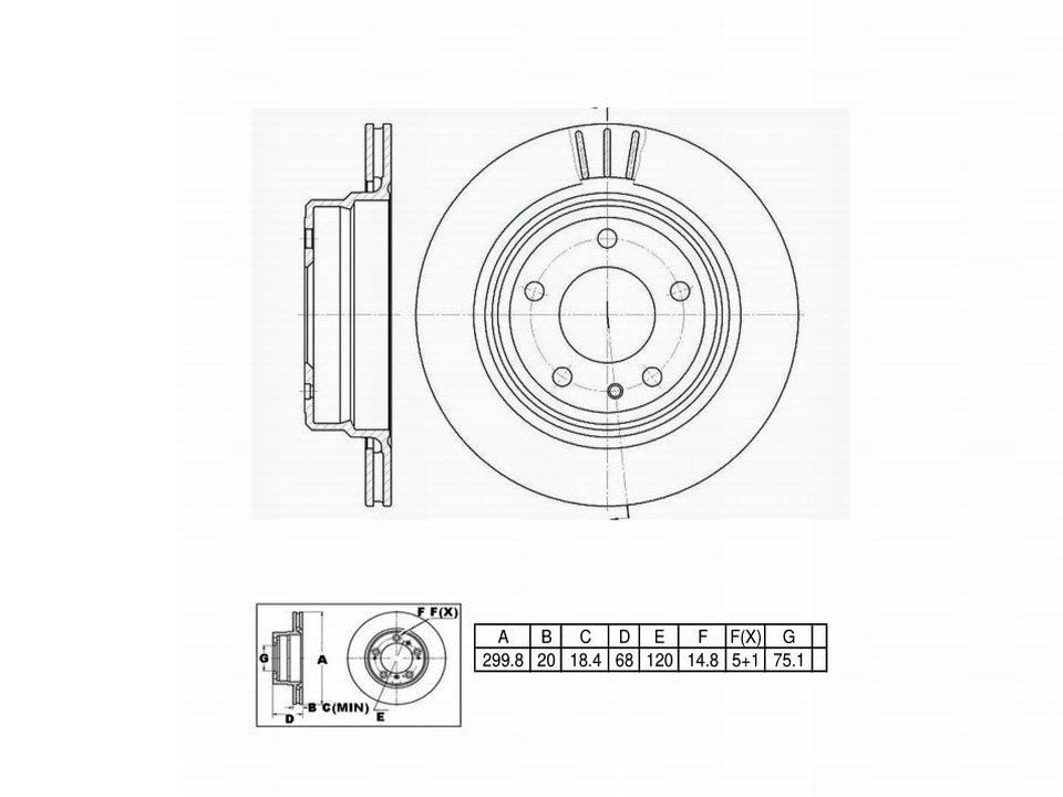 Winstop Brake Rotor, Rear WS233473, BMW 960 1994-1992