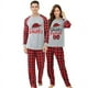 thumbnail image 3 of Conjunto de pijamas navideños para parejas, ropa de dormir para adultos, color gris, Santa's Favourite HO, 3 of 4