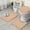 Orange And White, variant on Yellow and Black Checkerboard Checkered Pattern Bathroom Rugs Sets 3 Piece,Toilet Cover Set,Absorbent Non Slip Bathroom Mats Sets with U-Shaped Contour Rug Toilet Rug Set