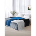 thumbnail image 5 of Blue Blavk Grey Twim Size Flat Sheet, Wrinkleproof & Fadeproof Cooling Flat Bed Sheet Only, White Abstract Art Gradient Modern Art Breathable Soft Bedding Top Sheets 66 x 96 Inches, 5 of 8