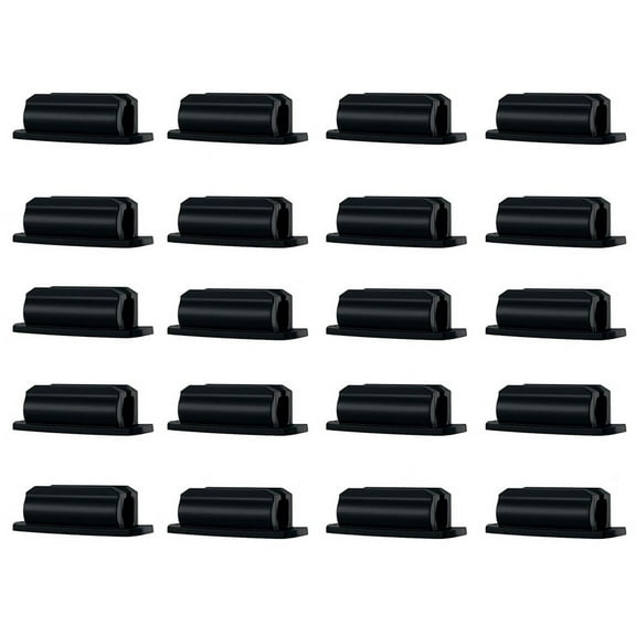 Pen Holder Set of 20 Adhesive Silicone Pen Holder for Desk and Other Surfaces Black