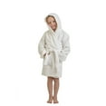 Cotton Terry Kids Unisex Bath Robe, Small/Medium, White