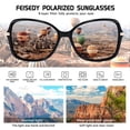 thumbnail image 4 of Gafas de sol FEISEDY B2760 Vintage cuadradas polarizadas UV400 negras, 4 of 7