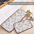 thumbnail image 5 of 2-Piece Kitchen Mat Set Non Slip Washable Floor Mats Decorative Rugs for Kitchen Sink Laundry Flowers and Birds Pattern, 5 of 7