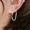 Gold, variant on Punk Cool Two Hole Piercing Earrings Gold Silver Color Long Tassel Chain Drop Earrings for Women Fashion Jewelry Gifts Korean