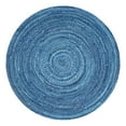 thumbnail image 2 of Unique Loom Braided Chindi Collection Area Rug - Layer (8' Round Blue/Navy Blue), 2 of 6