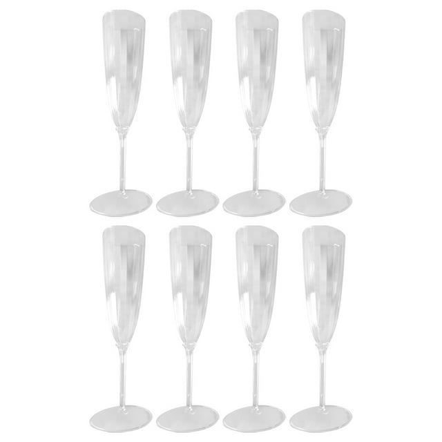 8Pcs Plastic Champagne Flutes Plastic Champagne Glasses Disposable