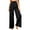 Black, variant on Women's High Waisted Drape Straight Suit Pants Casual Commute Work Trousers Green M