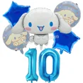 thumbnail image 3 of Cinnamoroll-decoración para fiesta de cumpleaños de niño y niña, suministros de vajilla, taza, mantel, número, globo, adorno para pastel, telón de fondo, 3 of 5