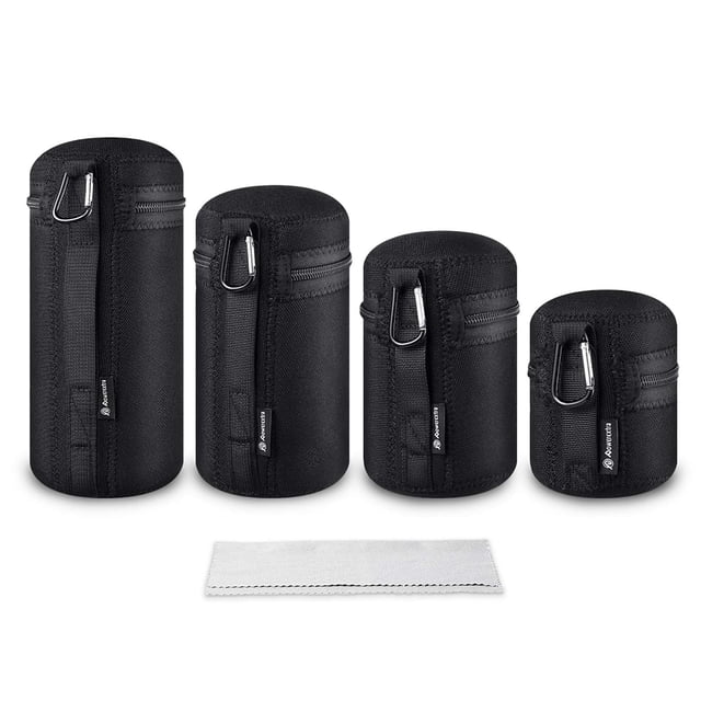 Bolsa de lente Powerextra con cierre de neopreno para cámara réflex digital