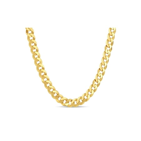 18k Gold Over Sterling Silver Mens Curb 200 Gauge Chain Necklace 18 Inches
