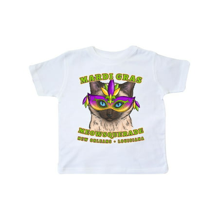 Mardi Gras Meowsquerade New Orleans Louisiana Toddler T-Shirt