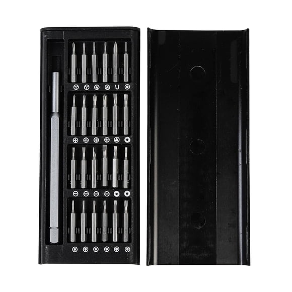 24 In 1 Mini Precision Screwdriver Set With Case | Magnetic Head, Nickel Plated Alloy Bit, 24 Different Bits, Micro Bit | Suitable For Mobile Phone, Tablet, Household Repair - Pack Of 1