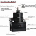 thumbnail image 4 of Adjustable Fuel Pressure Regulator Kit 3-70PSI with AN8 Feed Port and AN6 Return Port (black), 4 of 11