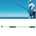 thumbnail image 4 of Caña de pescar telescópica, cañas de pescar de s portátiles para viajes, agua salada dulce, caña de pescar en , pesca en barco 0M blanco DYNWAVEMX caña de pescar telescópica, 4 of 8