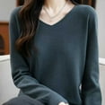thumbnail image 5 of BLVB Cozy Sweaters for Women V Neck Long Sleeve Tops Fashion Lightweight Pullover Trendy Clothes Fall Outfits, 5 of 6