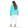 thumbnail image 3 of Blusa asimetrica con detalles de encaje Roman Fashion /Tallas Extras, 274 (Menta) verde claro 40, 3 of 6