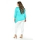 thumbnail image 3 of Blusa asimetrica con detalles de encaje Roman Fashion /Tallas Extras, 274 (Menta) verde claro 42, 3 of 6