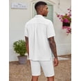 thumbnail image 4 of COOFANDY Men's Short Sleeve Shirt Casual Summer Shirts Stretch Guayabera Vacation Shirts, 4 of 8