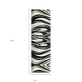 thumbnail image 6 of 2â€™ x 10â€™ Black and Gray Abstract Marble Runner Rug, 6 of 7